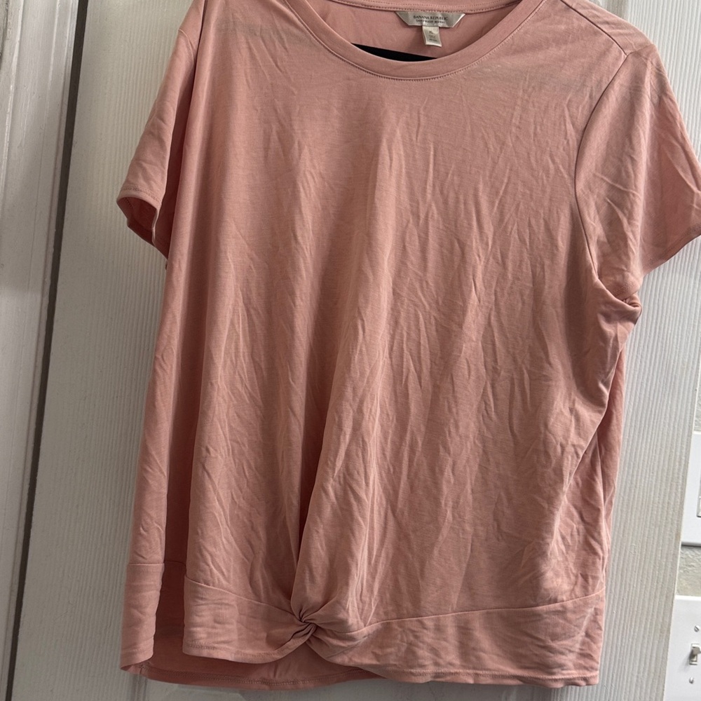 Banana Republic Blush Pink Knot Front Tee